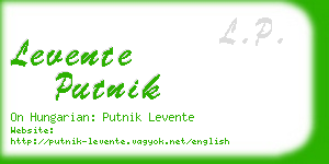 levente putnik business card